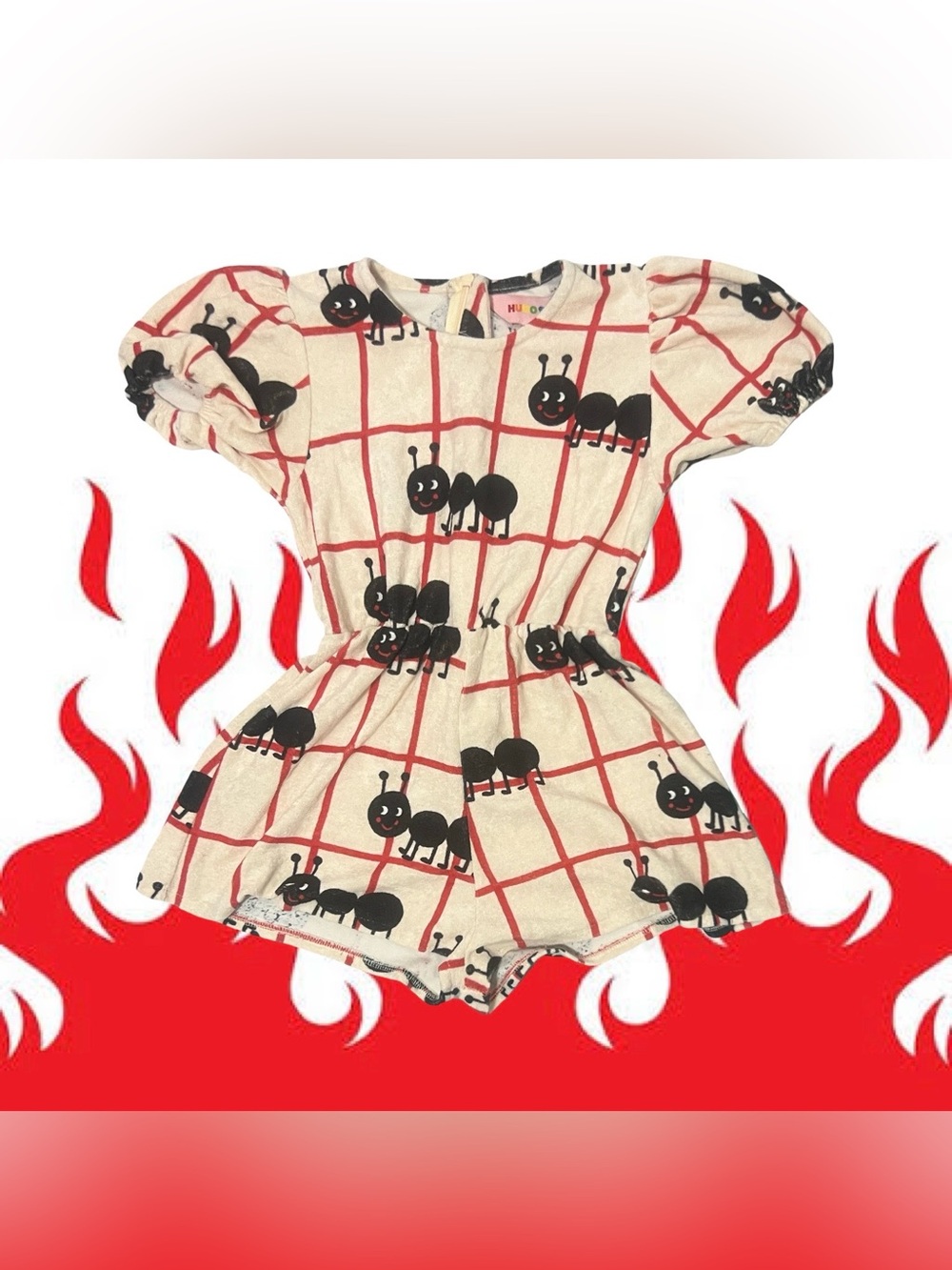 Hugo Loves Tiki Ants Romper
Great condition
8T
Retired Retail $85